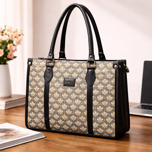 Printed Heritage Handbag (Black Printed)