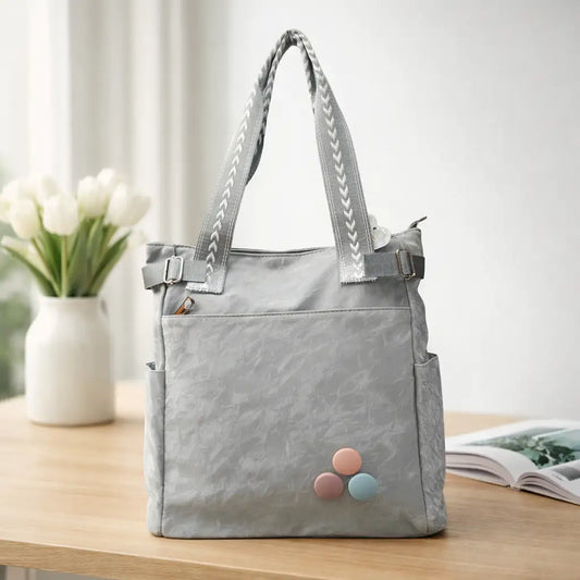Versatile Vertical Tote Bags (Silver Grey)