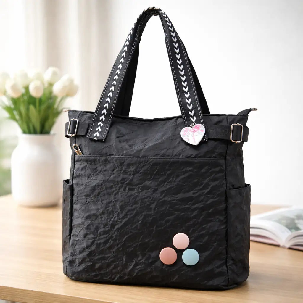 Versatile Vertical Tote Bags (Black)