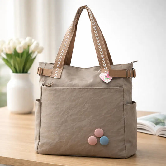 Versatile Vertical Tote Bags (Brown)