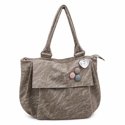 Versatile Round Base Tote Bags (Brown)