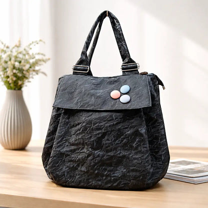 Versatile Round Base Tote Bags (Black)