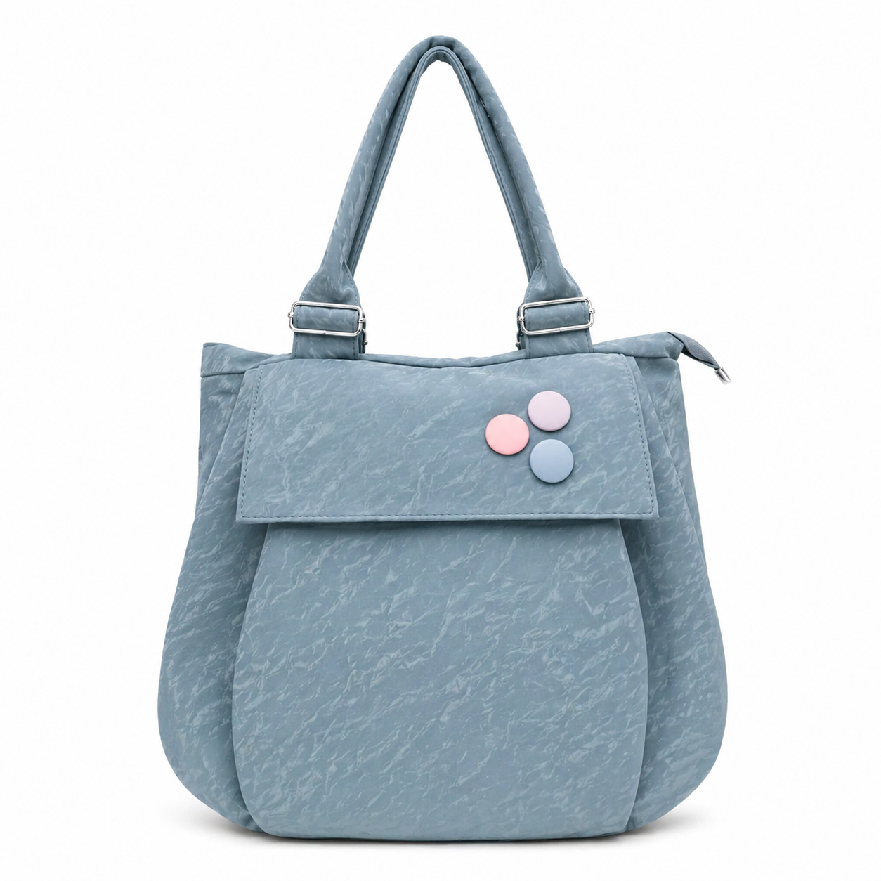 Versatile Round Base Tote Bags (Slate Blue)