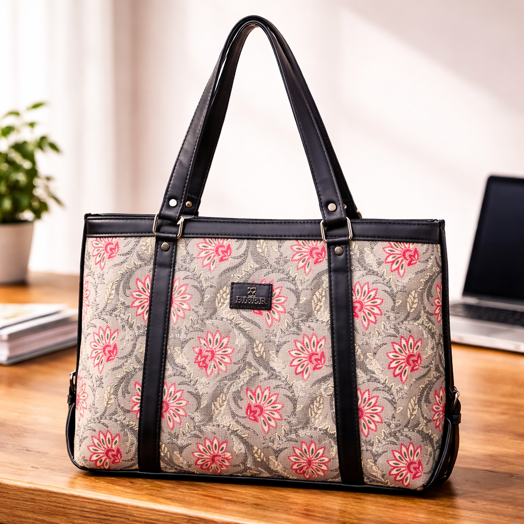 Sleek Laptop Canvas Tote Handbags (Grey)