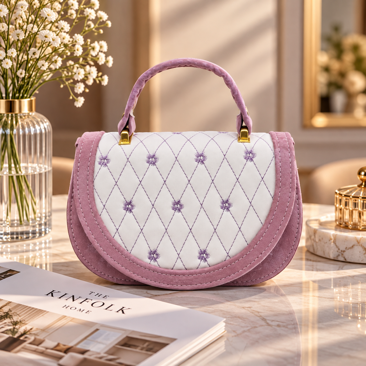 Soft Feel Sling Bag (Pink)